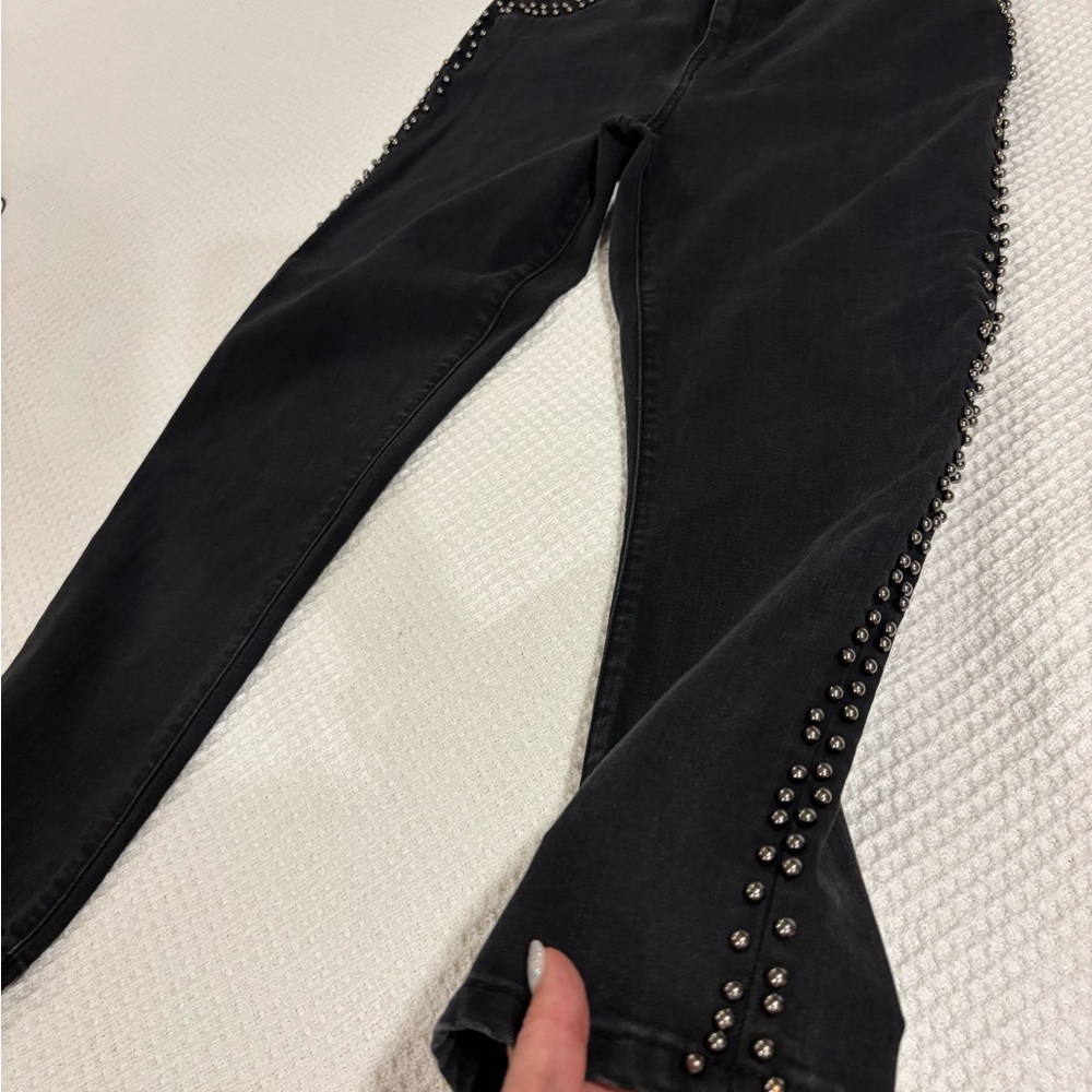 Pistola size 29 Black Studded Skinny Ankle Jeans - Picture 2 of 16